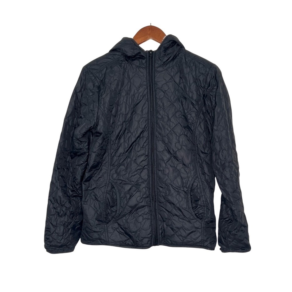 Disney Parks Mickey Mouse Quilted Sherpa Hooded Jacket Black Women’s Medium